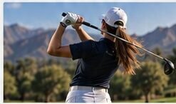 Golfer preparing for competition