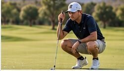 Junior golfer practicing golf fundamentals